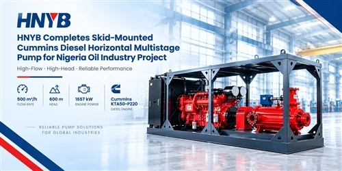 HNYB PUMPS yn Cwblhau Sgidio-Pwmp Aml-gam Diesel Cummins wedi'i Mowntio ar gy...
